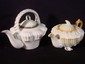 2 Belleek tea pots, one shell form 4